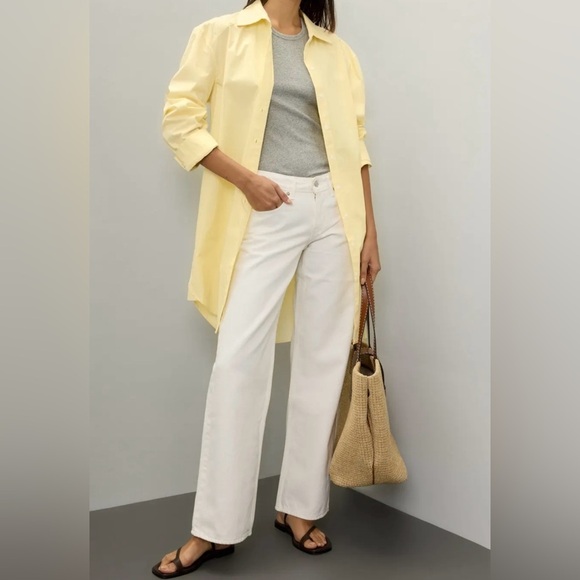 Saunders Dresses & Skirts - Saunders Collection Oversized Yellow Button-Up Dress